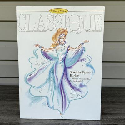 LOT 67H: NRFB Mattel Collector Edition Barbie Classique Collection Dolls: #5 1996 Starlight Dance Barbie by Cynthia Young (15461) &...