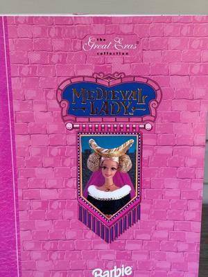 LOT 69H: NRFB Mattel Collector Edition Barbie Great Eras Collection Dolls: 1994 Medieval Lady (12791), 1995 Victorian Lady (14900) &...