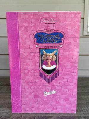 LOT 69H: NRFB Mattel Collector Edition Barbie Great Eras Collection Dolls: 1994 Medieval Lady (12791), 1995 Victorian Lady (14900) &...