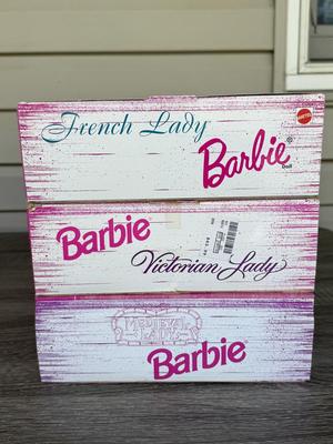 LOT 69H: NRFB Mattel Collector Edition Barbie Great Eras Collection Dolls: 1994 Medieval Lady (12791), 1995 Victorian Lady (14900) &...