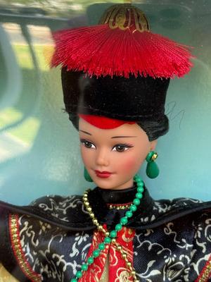 LOT 70H: NRFB Mattel Collector Edition Barbie Great Eras Collection Dolls: 1993 Egyptian Queen (11397), 1995 Grecian Goddess (15005)...