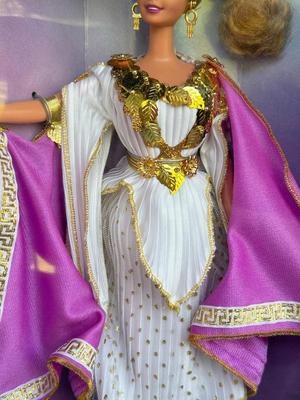 LOT 70H: NRFB Mattel Collector Edition Barbie Great Eras Collection Dolls: 1993 Egyptian Queen (11397), 1995 Grecian Goddess (15005)...