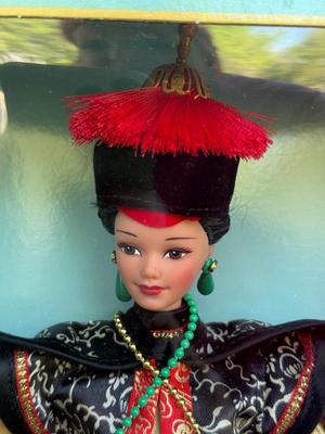 LOT 70H: NRFB Mattel Collector Edition Barbie Great Eras Collection Dolls: 1993 Egyptian Queen (11397), 1995 Grecian Goddess (15005)...