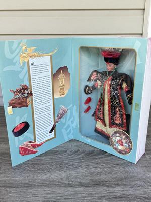 LOT 70H: NRFB Mattel Collector Edition Barbie Great Eras Collection Dolls: 1993 Egyptian Queen (11397), 1995 Grecian Goddess (15005)...