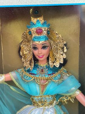 LOT 70H: NRFB Mattel Collector Edition Barbie Great Eras Collection Dolls: 1993 Egyptian Queen (11397), 1995 Grecian Goddess (15005)...