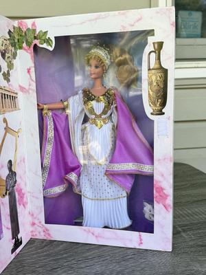 LOT 70H: NRFB Mattel Collector Edition Barbie Great Eras Collection Dolls: 1993 Egyptian Queen (11397), 1995 Grecian Goddess (15005)...