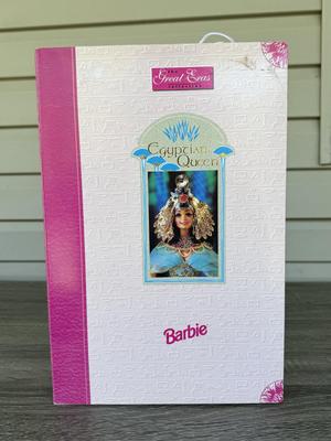 LOT 70H: NRFB Mattel Collector Edition Barbie Great Eras Collection Dolls: 1993 Egyptian Queen (11397), 1995 Grecian Goddess (15005)...