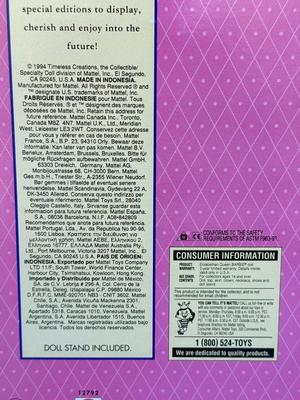 LOT 71H: NRFB Mattel Collector Edition Barbie Great Eras Collection Dolls: 1993 1850's Southern Belle (11475), 1993 Gibson Girl...