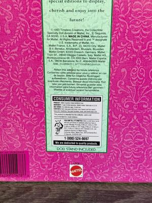 LOT 71H: NRFB Mattel Collector Edition Barbie Great Eras Collection Dolls: 1993 1850's Southern Belle (11475), 1993 Gibson Girl...