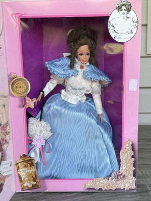 LOT 71H: NRFB Mattel Collector Edition Barbie Great Eras Collection Dolls: 1993 1850's Southern Belle (11475), 1993 Gibson Girl...