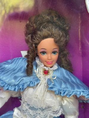 LOT 71H: NRFB Mattel Collector Edition Barbie Great Eras Collection Dolls: 1993 1850's Southern Belle (11475), 1993 Gibson Girl...