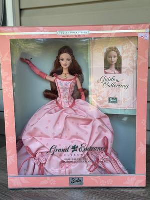 LOT 72P: NRFB Mattel Collector Edition Barbie Grand Entrance Dolls: 2000 #1 by Carter Bryant (28533) & 2001 #2 by Sharon Zuckerman...