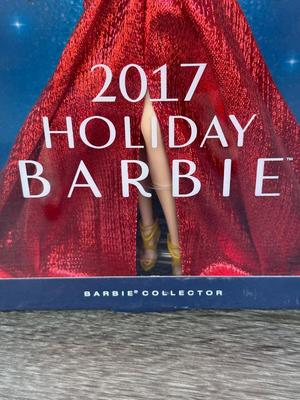 LOT 73P: NRFB Mattel Barbie Collector 2017 Holiday Barbies (DYX39 & DYX41) & Barbie Signature 30th Anniversary 2018 Holiday...