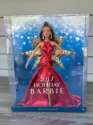 LOT 73P: NRFB Mattel Barbie Collector 2017 Holiday Barbies (DYX39 & DYX41) & Barbie Signature 30th Anniversary 2018 Holiday...