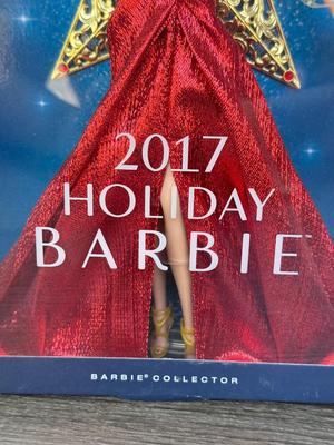 LOT 73P: NRFB Mattel Barbie Collector 2017 Holiday Barbies (DYX39 & DYX41) & Barbie Signature 30th Anniversary 2018 Holiday...