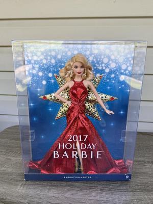 LOT 73P: NRFB Mattel Barbie Collector 2017 Holiday Barbies (DYX39 & DYX41) & Barbie Signature 30th Anniversary 2018 Holiday...