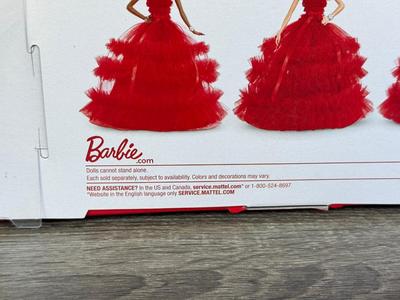 LOT 73P: NRFB Mattel Barbie Collector 2017 Holiday Barbies (DYX39 & DYX41) & Barbie Signature 30th Anniversary 2018 Holiday...