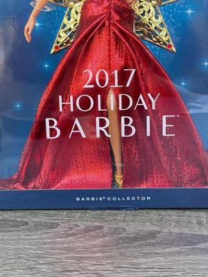 LOT 73P: NRFB Mattel Barbie Collector 2017 Holiday Barbies (DYX39 & DYX41) & Barbie Signature 30th Anniversary 2018 Holiday...