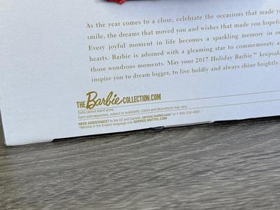 LOT 73P: NRFB Mattel Barbie Collector 2017 Holiday Barbies (DYX39 & DYX41) & Barbie Signature 30th Anniversary 2018 Holiday...
