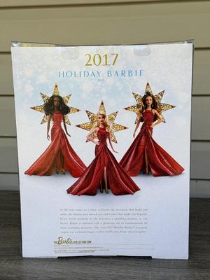 LOT 73P: NRFB Mattel Barbie Collector 2017 Holiday Barbies (DYX39 & DYX41) & Barbie Signature 30th Anniversary 2018 Holiday...