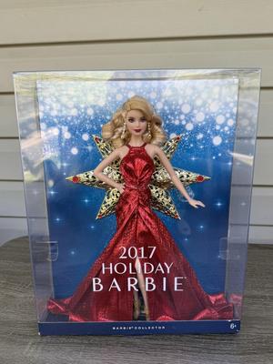 LOT 73P: NRFB Mattel Barbie Collector 2017 Holiday Barbies (DYX39 & DYX41) & Barbie Signature 30th Anniversary 2018 Holiday...