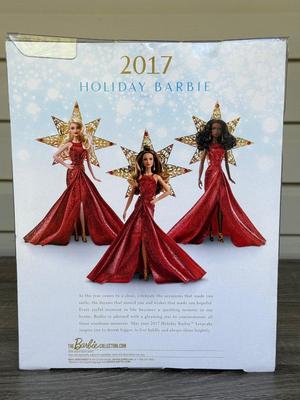LOT 73P: NRFB Mattel Barbie Collector 2017 Holiday Barbies (DYX39 & DYX41) & Barbie Signature 30th Anniversary 2018 Holiday...