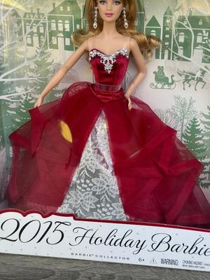 LOT 74P: NRFB Mattel Barbie Collector Holiday Barbie Dolls: 2014 (BDH13), 2015 (CHR76) & The Peace Hope Love Collection 2016 (DGX98)