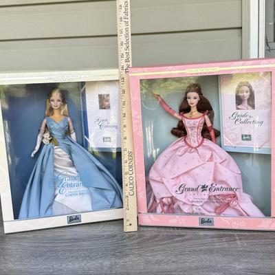 LOT 75P: NRFB Mattel Collector Edition Barbie Grand Entrance Dolls: 2000 #1 by Carter Bryant (28533) & 2001 #2 by Sharon Zuckerman...