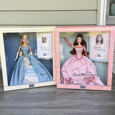 LOT 75P: NRFB Mattel Collector Edition Barbie Grand Entrance Dolls: 2000 #1 by Carter Bryant (28533) & 2001 #2 by Sharon Zuckerman...
