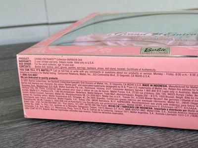 LOT 75P: NRFB Mattel Collector Edition Barbie Grand Entrance Dolls: 2000 #1 by Carter Bryant (28533) & 2001 #2 by Sharon Zuckerman...