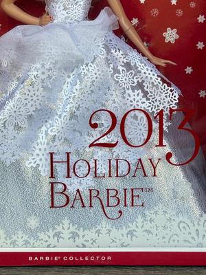 LOT 76P: NRFB Mattel Barbie Collector Holiday Barbies: 2010 (R4545), 2011 (T7914), 2012 (W3465) & 2013 (X8271)