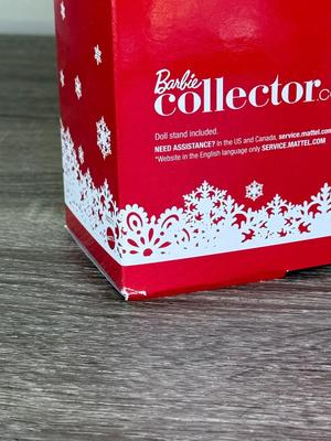 LOT 76P: NRFB Mattel Barbie Collector Holiday Barbies: 2010 (R4545), 2011 (T7914), 2012 (W3465) & 2013 (X8271)