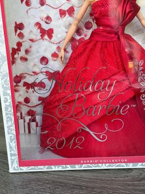 LOT 76P: NRFB Mattel Barbie Collector Holiday Barbies: 2010 (R4545), 2011 (T7914), 2012 (W3465) & 2013 (X8271)