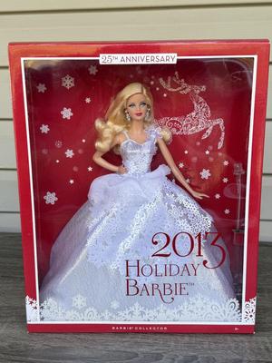 LOT 76P: NRFB Mattel Barbie Collector Holiday Barbies: 2010 (R4545), 2011 (T7914), 2012 (W3465) & 2013 (X8271)