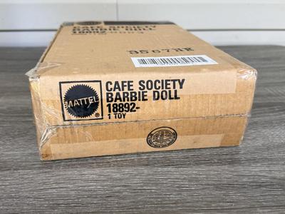 LOT 77P: NRFB Mattel Barbie Dolls: 1998 Sealed 2nd Edition Barbie Collector Club Cafe Society Barbie (18892) & Collector Edition...