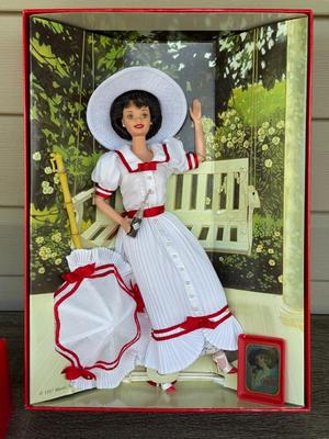 LOT 77P: NRFB Mattel Barbie Dolls: 1998 Sealed 2nd Edition Barbie Collector Club Cafe Society Barbie (18892) & Collector Edition...