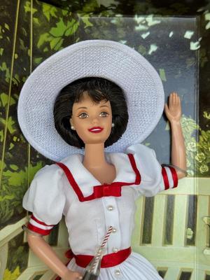 LOT 77P: NRFB Mattel Barbie Dolls: 1998 Sealed 2nd Edition Barbie Collector Club Cafe Society Barbie (18892) & Collector Edition...