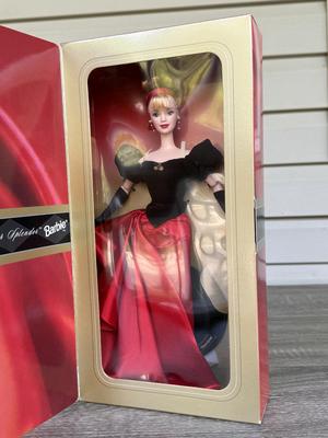 LOT 80P: NRFB late 1990s Mattel Avon Exclusive Special Edition Barbie Dolls: Winter Rhapsody (16353), Winter Splendor (19357) &...