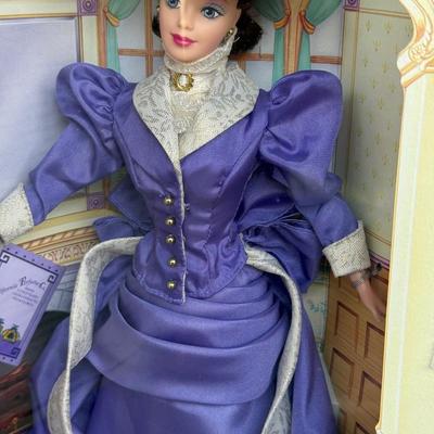 LOT 80P: NRFB late 1990s Mattel Avon Exclusive Special Edition Barbie Dolls: Winter Rhapsody (16353), Winter Splendor (19357) &...