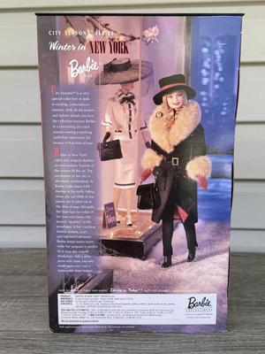 LOT 121P: NRFB 1998 Mattel Collector Edition Barbie City Seasons Dolls: Winter in New York (19429) & Fall in Paris (19367)
