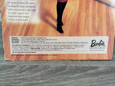 LOT 122P: NRFB 1999 Mattel Collector Edition Barbie City Seasons Dolls: Autumn in London (22257) & Winter in Montreal (22258)