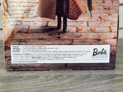 LOT 122P: NRFB 1999 Mattel Collector Edition Barbie City Seasons Dolls: Autumn in London (22257) & Winter in Montreal (22258)
