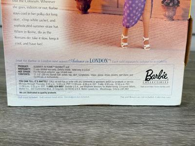 LOT 123P: NRFB 1999 Mattel Collector Edition Barbie City Seasons Dolls: Spring in Tokyo (19430) & Summer in Rome (19431)