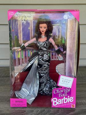 LOT 125P: NRFB 1997 Special Edition Barbie Dolls: Sparkle Beauty (17251), Evening Elegance Series Evening Enchantment (19783), Charity...