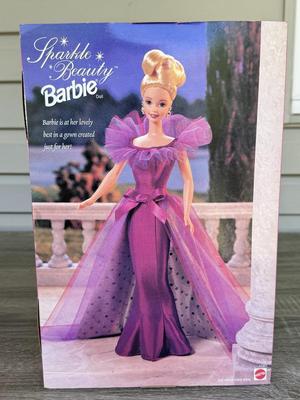 LOT 125P: NRFB 1997 Special Edition Barbie Dolls: Sparkle Beauty (17251), Evening Elegance Series Evening Enchantment (19783), Charity...