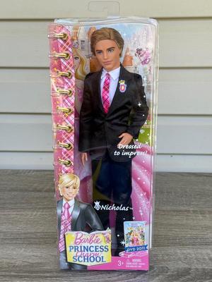 LOT 128P: NRFB Mattel Barbie Dolls: 2011 Princess Charm School Nicholas (V6828) & Special Edition: 1995 Crystal Splendor (15136)...