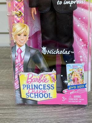 LOT 128P: NRFB Mattel Barbie Dolls: 2011 Princess Charm School Nicholas (V6828) & Special Edition: 1995 Crystal Splendor (15136)...