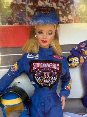 LOT 129P: 2011 Barbie R/C Convertible (untested - X5450) & NRFB Mattel: 1996 Penn State Cheerleader University (17698) & 1998...