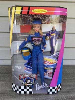 LOT 129P: 2011 Barbie R/C Convertible (untested - X5450) & NRFB Mattel: 1996 Penn State Cheerleader University (17698) & 1998...