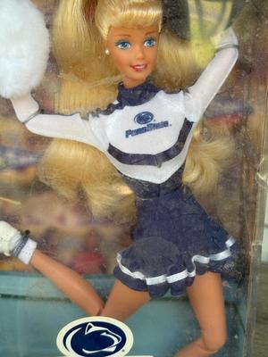 LOT 129P: 2011 Barbie R/C Convertible (untested - X5450) & NRFB Mattel: 1996 Penn State Cheerleader University (17698) & 1998...